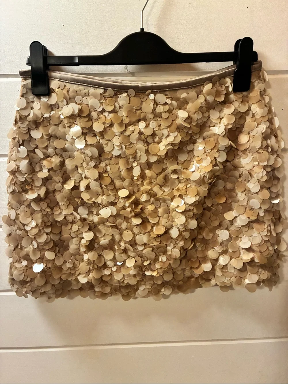 Zara ✨Champagne Luxe Sequin Mini Skirt   💖 FUN, SEXY SEQUIN MINI ✨~SO CHIC 💃